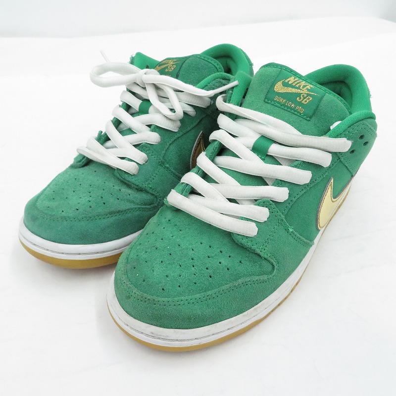 【中古】NIKE SB | ナイキエスビー Dunk Low t. Patrick’s Day/Shamrock スニーカー BQ6817-303 ダンク グリーン 26cm【瀬戸大橋店】