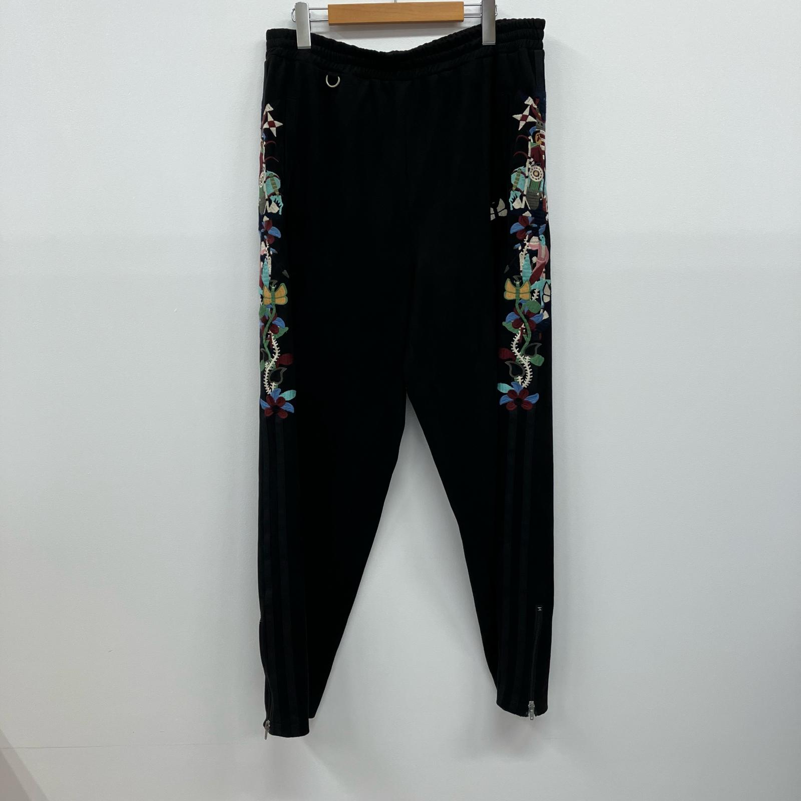【中古】doublet | ダブレット CHAOS EMBROIDERY SUEDE TRACK PANTS パンツ 20AW20PT135 ブラック サイズ：XL【イオン広店】