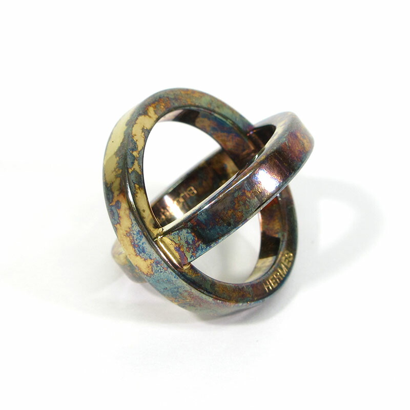 楽天市場】HERMES エルメス コスモス スカーフリング スカーフ留め