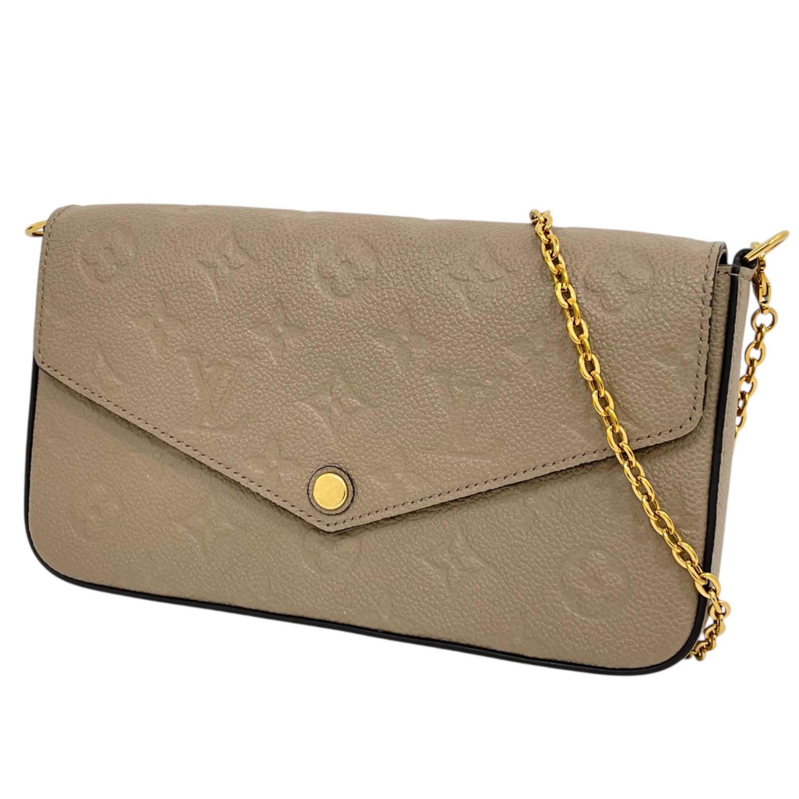 【中古】LOUIS VUITTON | ルイ・ヴィトン ポシェット フェリシー モノグラム アンプラント ショルダーバッグ M82609 トゥルトレール ベージュ【尾張小牧店】