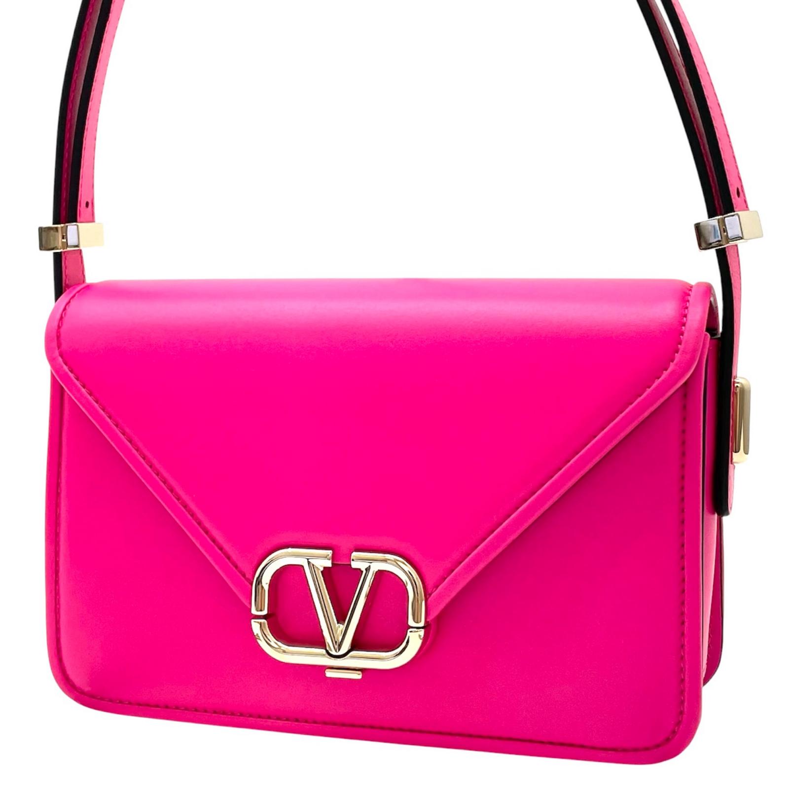 【中古】Valentino Garavani | ヴァレンティノ・ガラヴァーニ Vロゴタイプ ショルダーバッグ 3W2BOM591人工知能学 サクラ色【尾張小牧店】