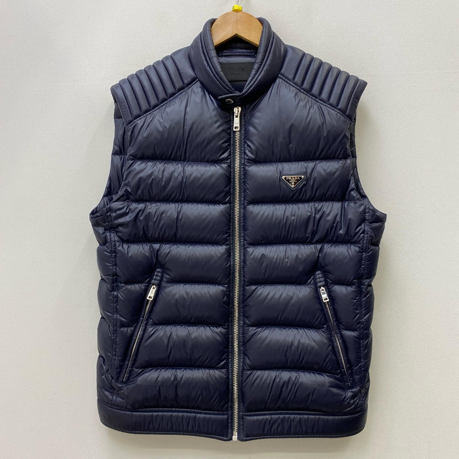 楽天市場】【中古】PRADAダウンベスト SGH191 ネイビー サイズ