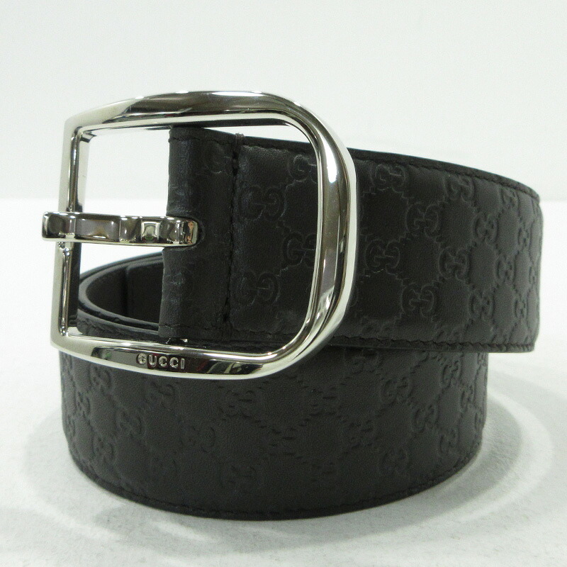 【中古】GUCCI | グッチ マイクログッチシマ ベルト 449716・493075 ブラック サイズ:80・32【三重本店】