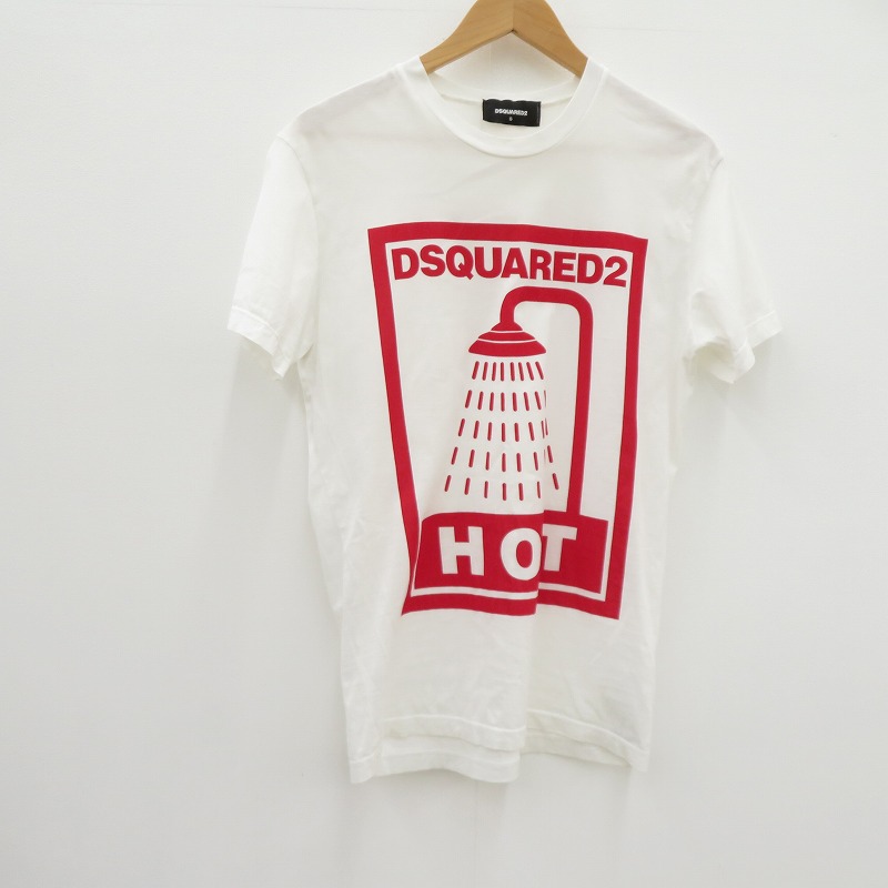 【中古】DSQUARED2 | ディースクエアード T-Shirt Hot Shower 半袖Tシャツ S74GD0651 ホワイト サイズ:S【瀬戸大橋店】