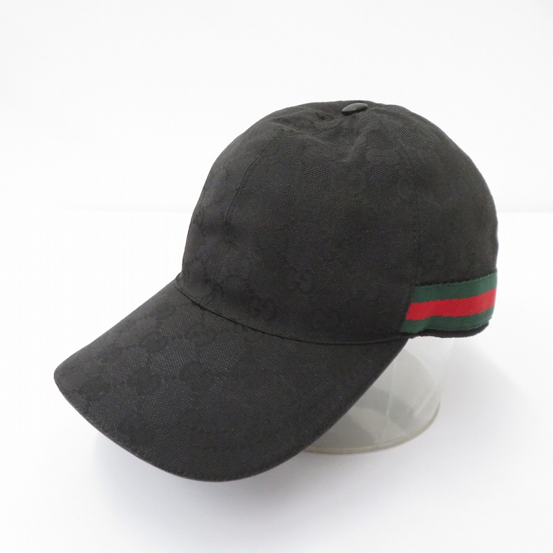 【中古】GUCCI | グッチ GG帆布 野球旗がしら 旗がしら 200035･024891 黒いこと 大きさ：S【瀬戸大橋店】