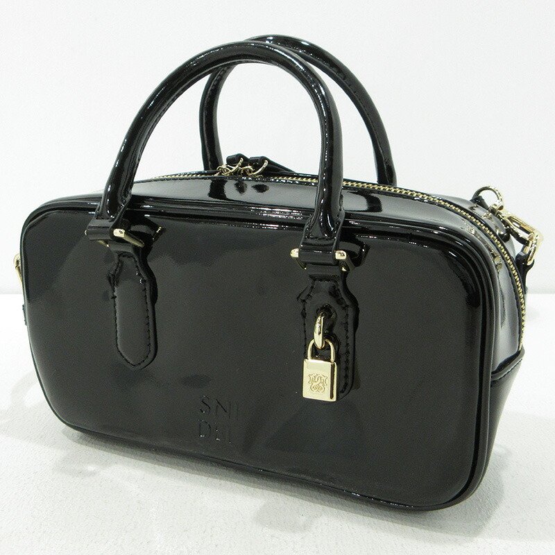 【中古】snidel | スナイデル ミニ豆の町 ボストンバッグ SWGB254631 黒いこと【三重中央局】
