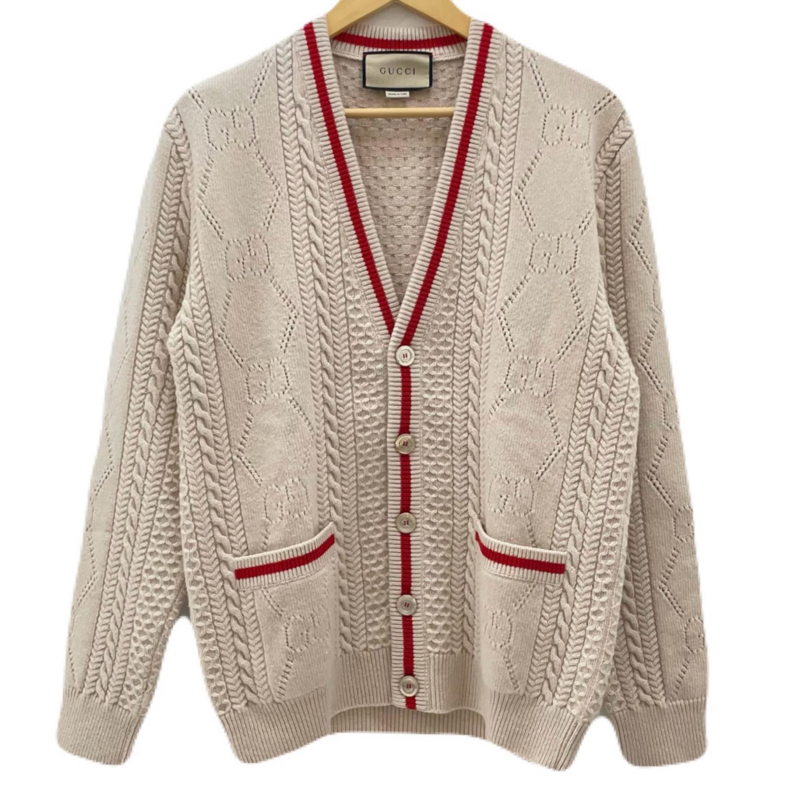 【中古】GUCCI | グッチ Gucci Love Parade カーディガン 696574 XKCFW ベージュ サイズ：XS【尾張小牧店】