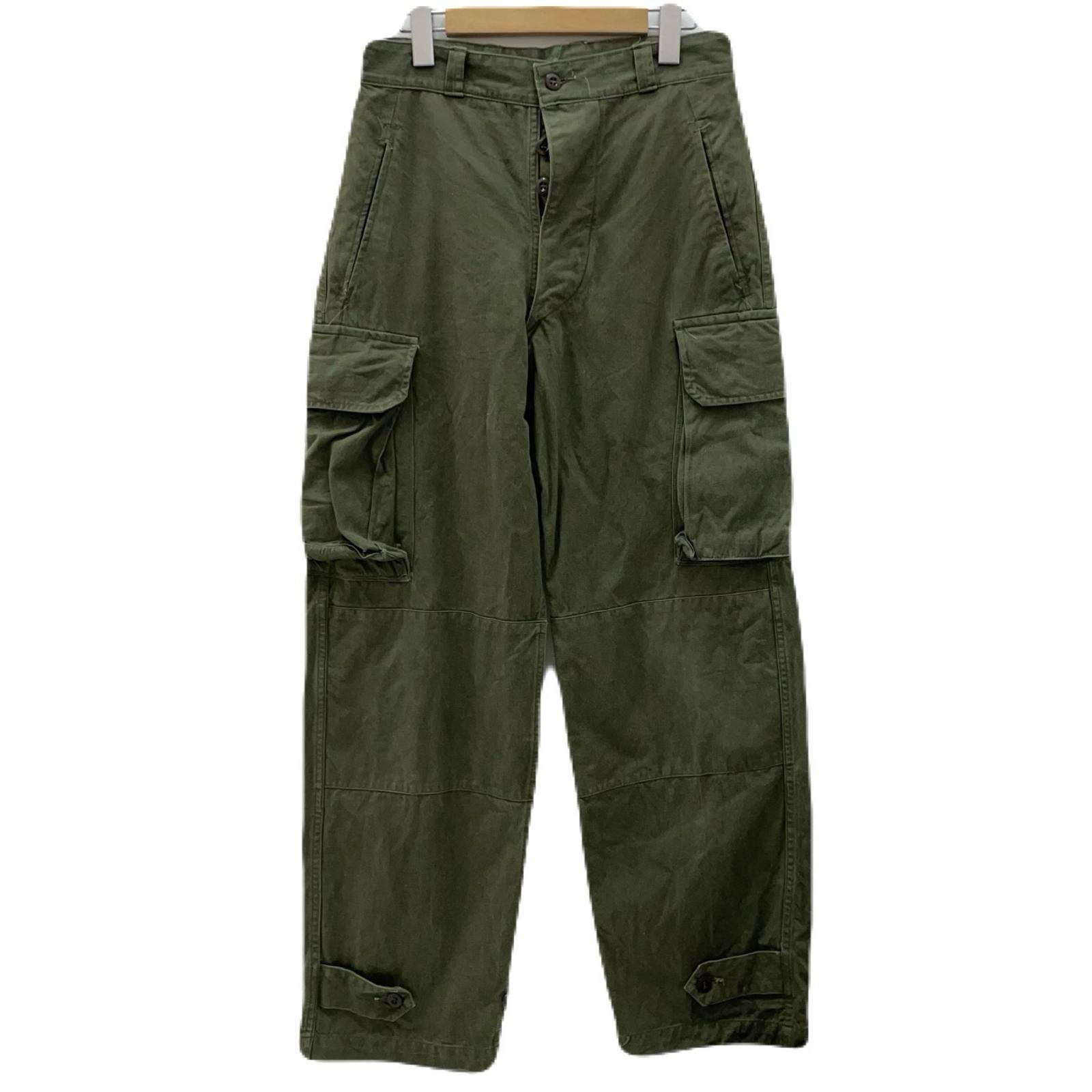 【中古】MILITARY衣料 | ミリタリーイリョウ ヴィンテージ　フランス軍　M-47前期型　ミリタリーパンツ　 カーゴパンツ オリーブ サイズ：31【尾張小牧店】｜お宝市番館 17,360円