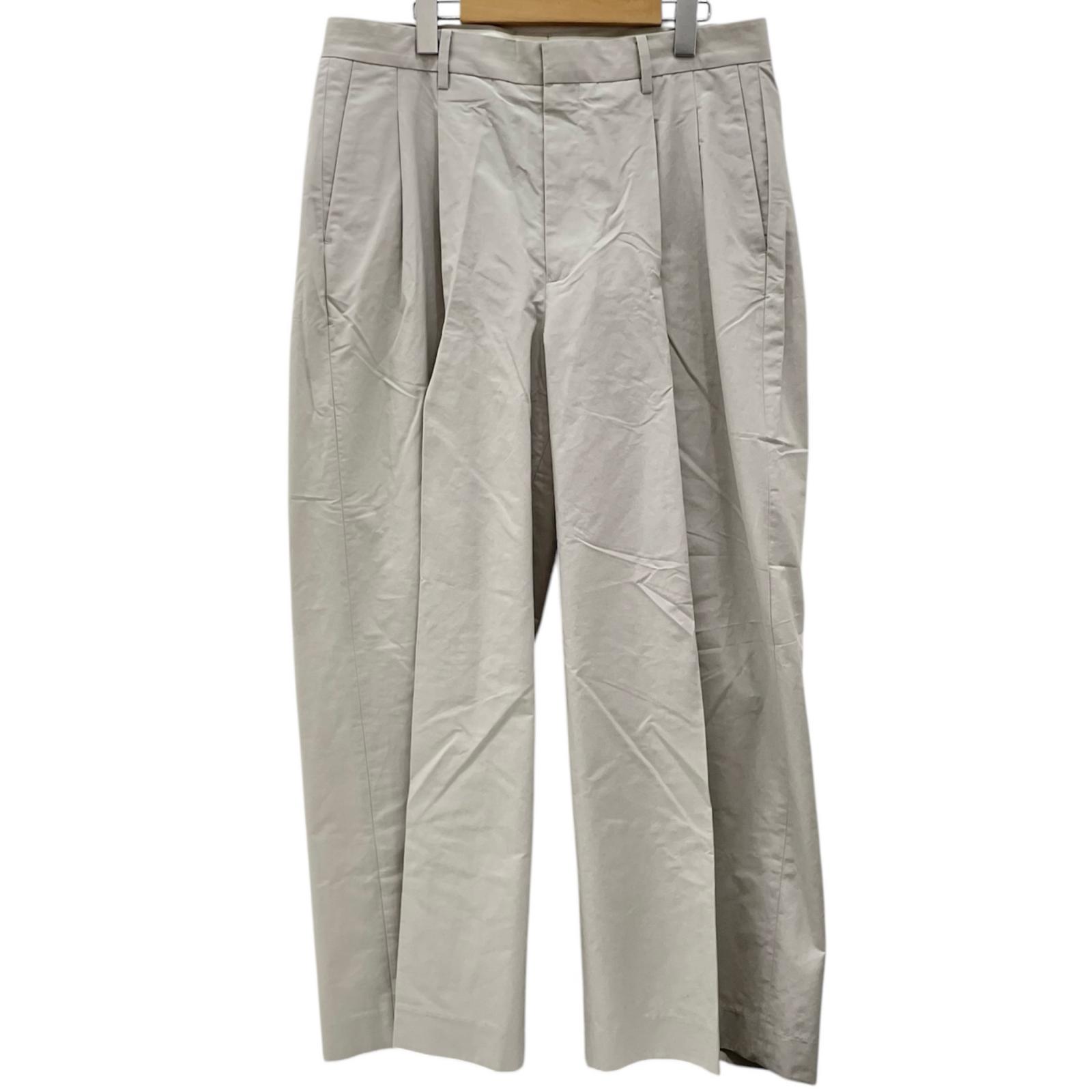 【中古】COOTIE×BARACUTA | クーティー×バラクータ 25AW　EWP 2 Tuck Trousers ワイドストレートシルエットパンツ BRCT-CTE25S-101 セメント サイズ：L【尾張小牧店】
