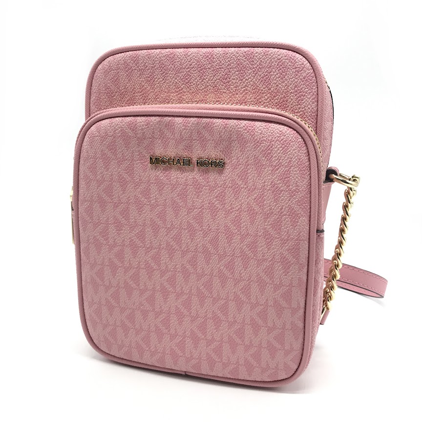 【中古】Michael Kors | マイケルコース JET SET TRAVEL チェーン クロスボディ ミディアム ショルダーバッグ 35R4GTVC6V1203 ピンク【倉吉店】