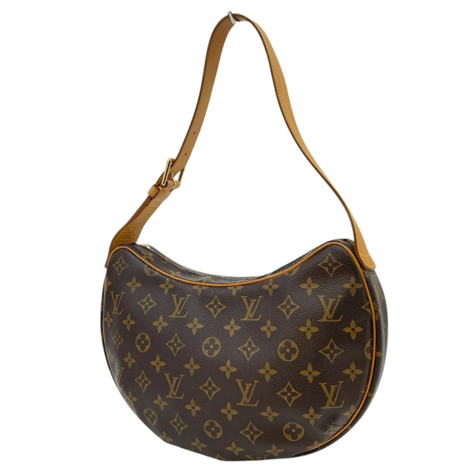 【中古】LOUIS VUITTON | ルイ・ヴィトン クロワッサンMM モノグラム ハンドバッグ ワンショルダーバッグ M51512 ブラウン【尾張小牧店】