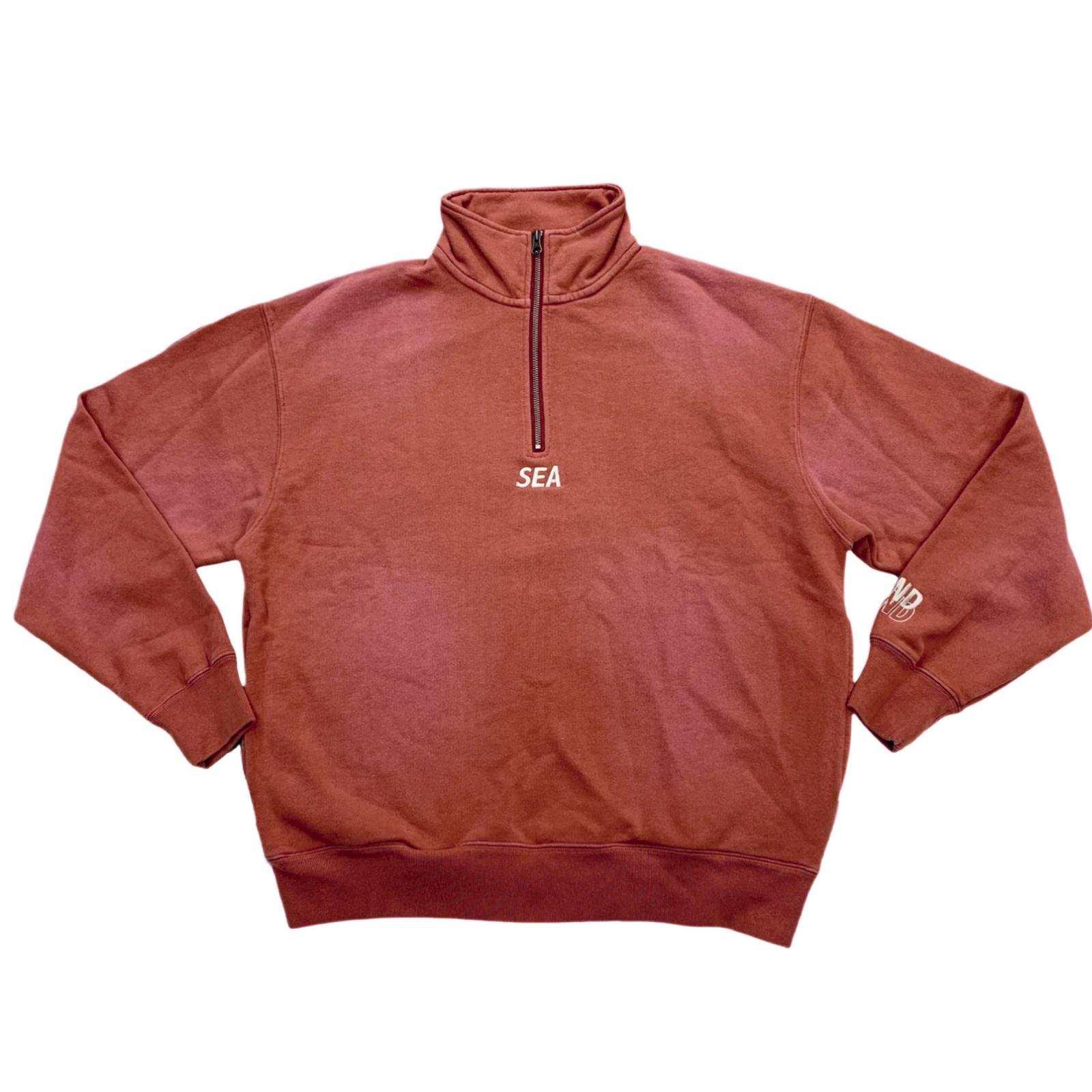 【中古】WIND AND SEA | ウィンダンシーウインダンシー SULFUR DYEING LOGO HALF ZIP スウェット WDS-O-ESD-27-Q1-CS-04 ボルドー/バーガンディー サイズ：M【尾張小牧店】