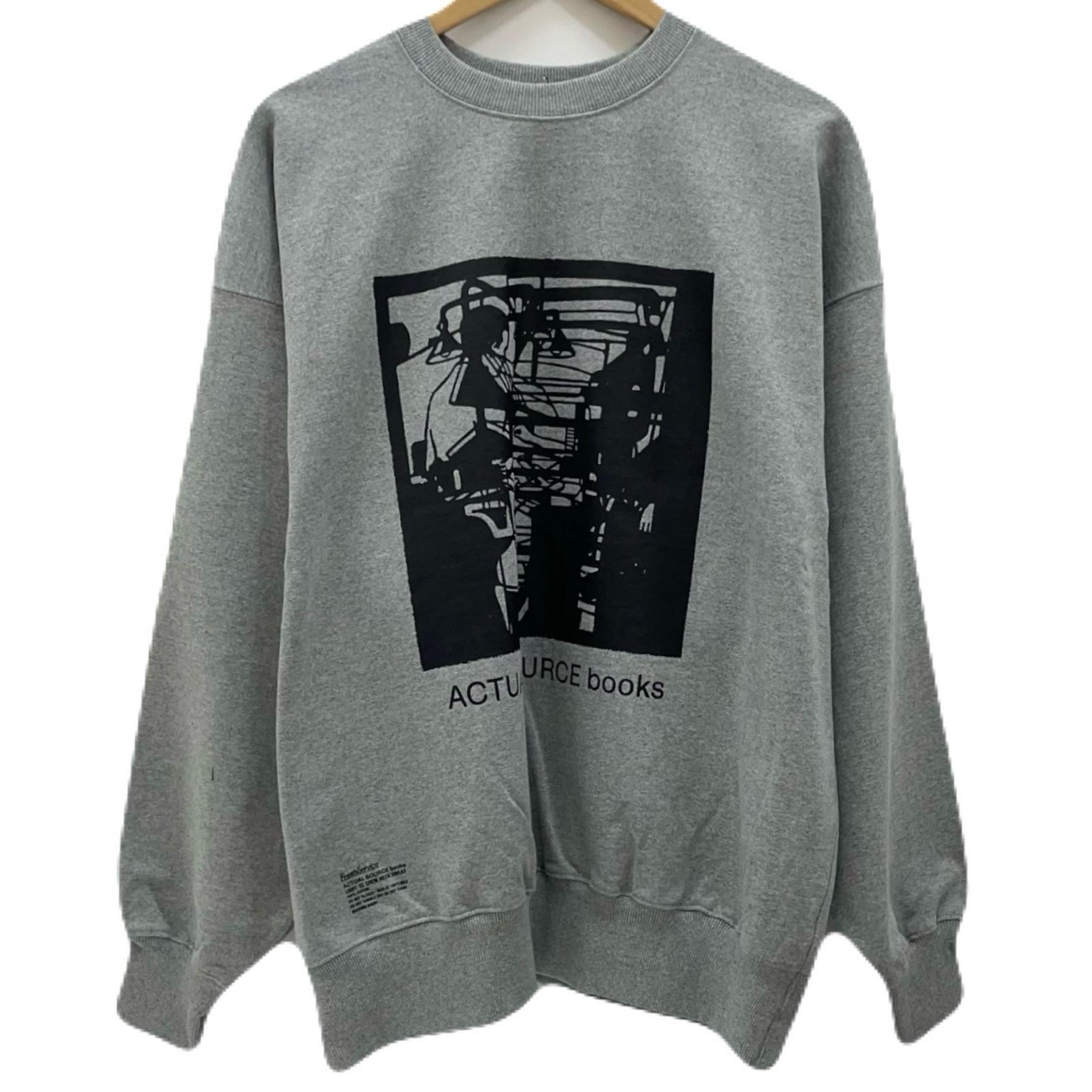 【中古】FreshService | フレッシュサービス 25AW AS × FS LIGHT OZ CREW NECK 'LITHOGRAPH' オーバーサイズシルエット　長袖スウェット FSC253-70155AS グレー サイズ：M【尾張小牧店】