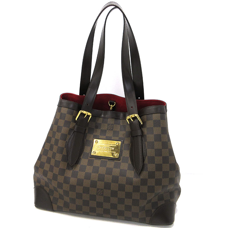 【中古】LOUIS VUITTON | ルイ・ヴィトン ダミエ ハムステッドMM トートバッグ N51204 ブラウン【三重本店】