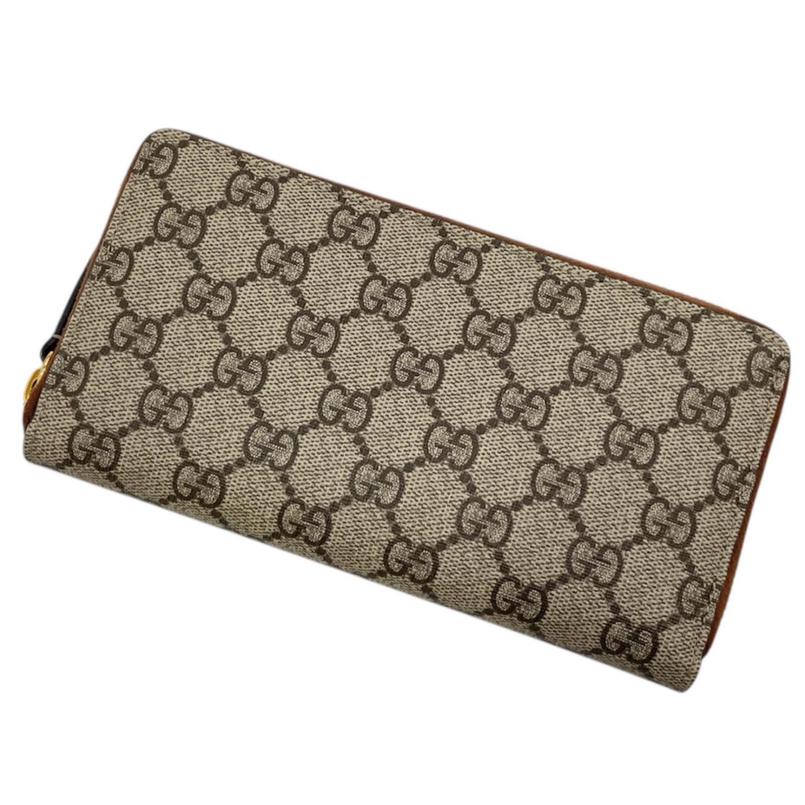 【中古】GUCCI | グッチ GGスプリーム ラウンドチャック長金入れ 779786 赤銅色【尾張小牧店】