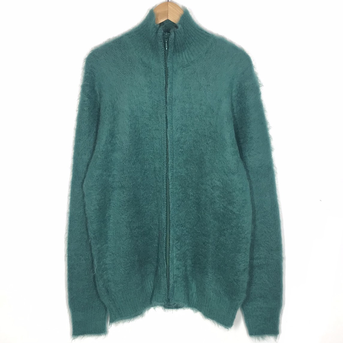 【中古】Needles | ニードルス Zipped Mohair Cardigan モヘヤジレー 余分の物アウター NS283 緑であること 大いさ：M【倉吉店】