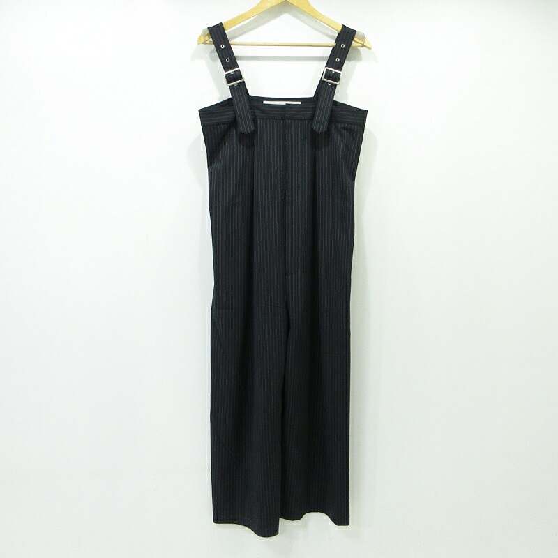 【中古】Deuxieme Classe | ドゥーズィエムクラス ハイウエストオーバーオール PV-070024 ネイビー サイズ：FreeSize【三重本店】｜お宝市番館