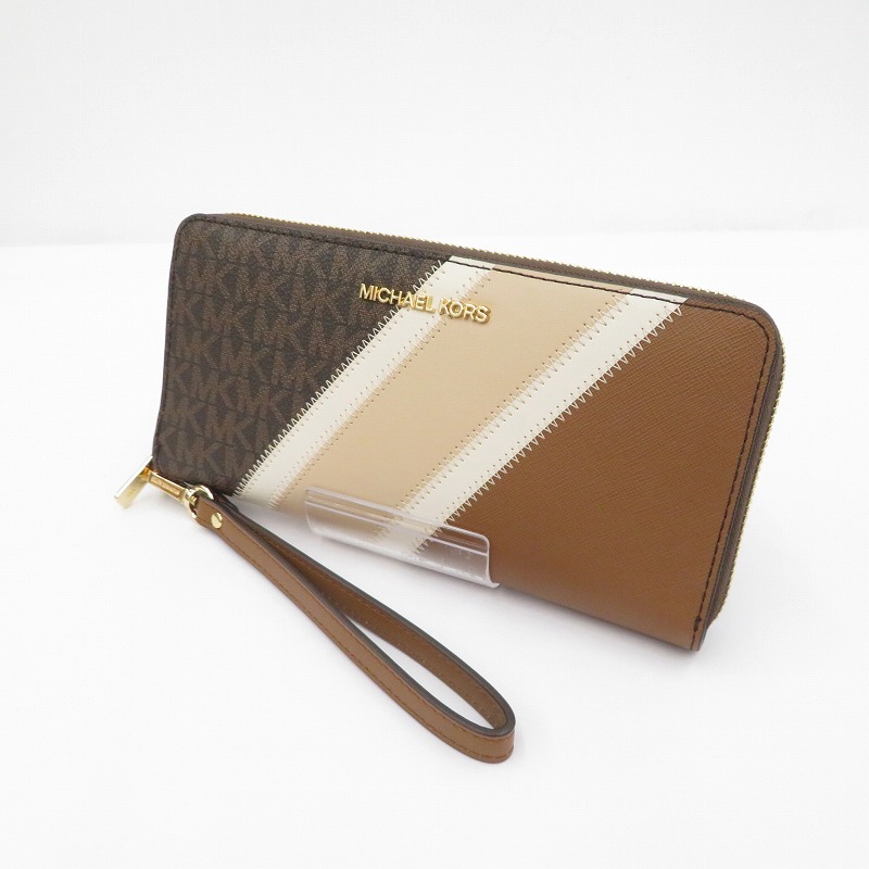 【中古】Michael Kors | マイケル教科課程 旅行 コンチネンタル ラージ 長紙入れ 赤銅色【瀬戸大橋店】