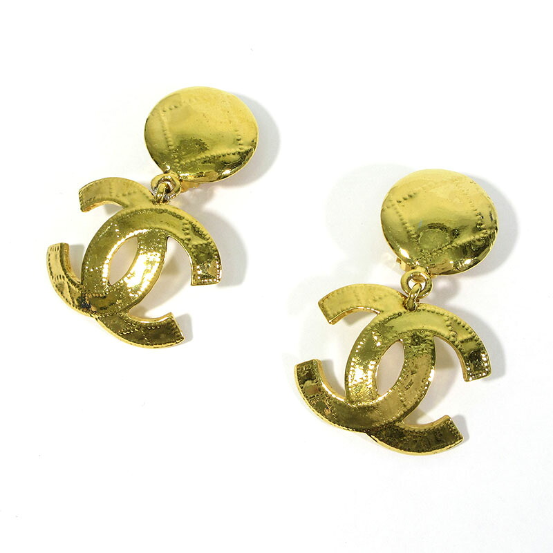 【中古】CHANEL | シャネル マトラッセ ココマーク クリップ イヤリング 94P カラー：ゴールド【三重本店】｜お宝市番館