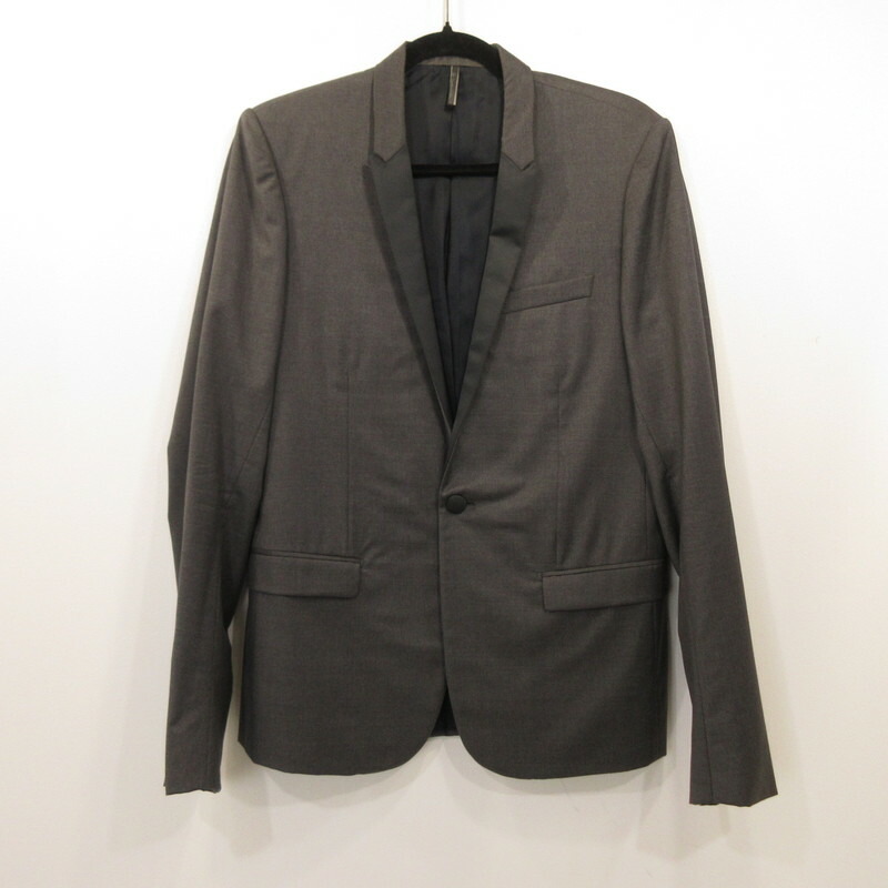 【中古】Dior | ディオール ナロースモーキングジャケット テーラードジャケット 133C202S1639 グレー サイズ：46【姫路東店】