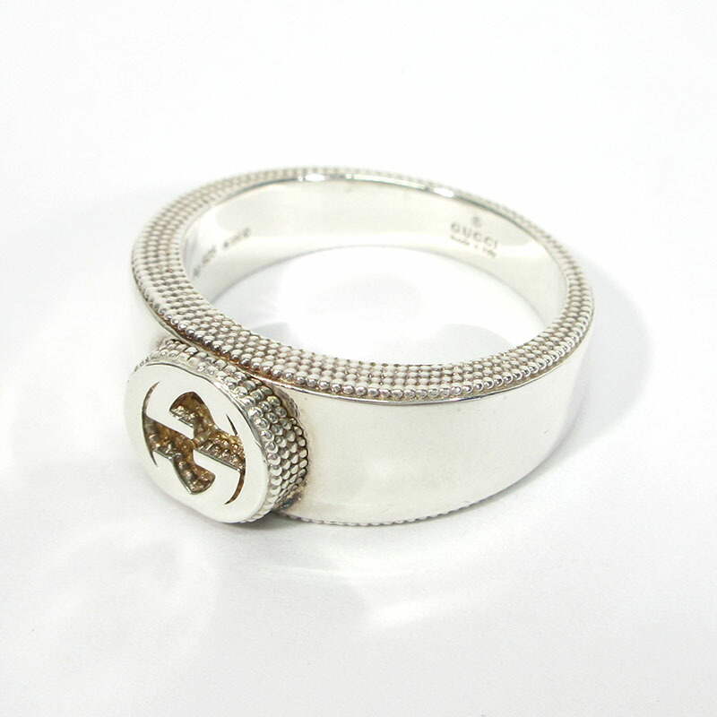 【中古】GUCCI | グッチ 479228 インターロッキングG 輪っか・指環 大きさ：19(約18号) しろがね色【三重中央局】