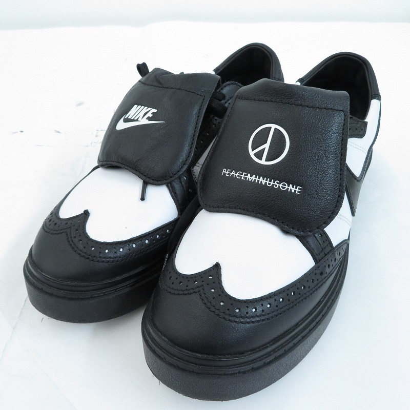 【中古】NIKE | ナイキ ×PEACEMINUSONE Kwondo 1 \u0027Black and White\u0027 スニーカー DH2482-101 黒いこと 28糎【瀬戸大橋店】