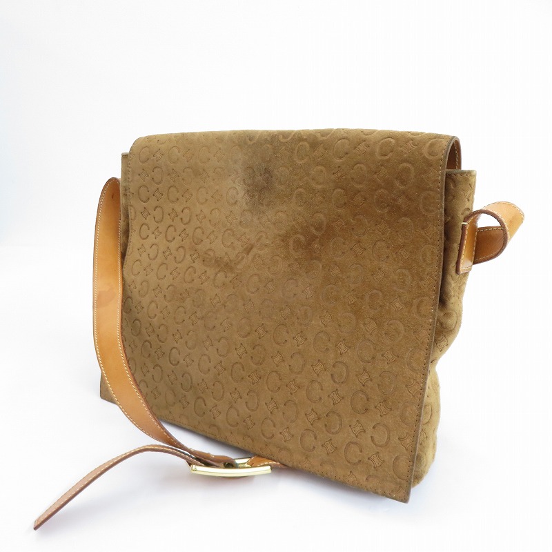【中古】CELINE | セリーヌ マカダム ショルダーバッグ - 赤銅色【瀬戸大橋店】