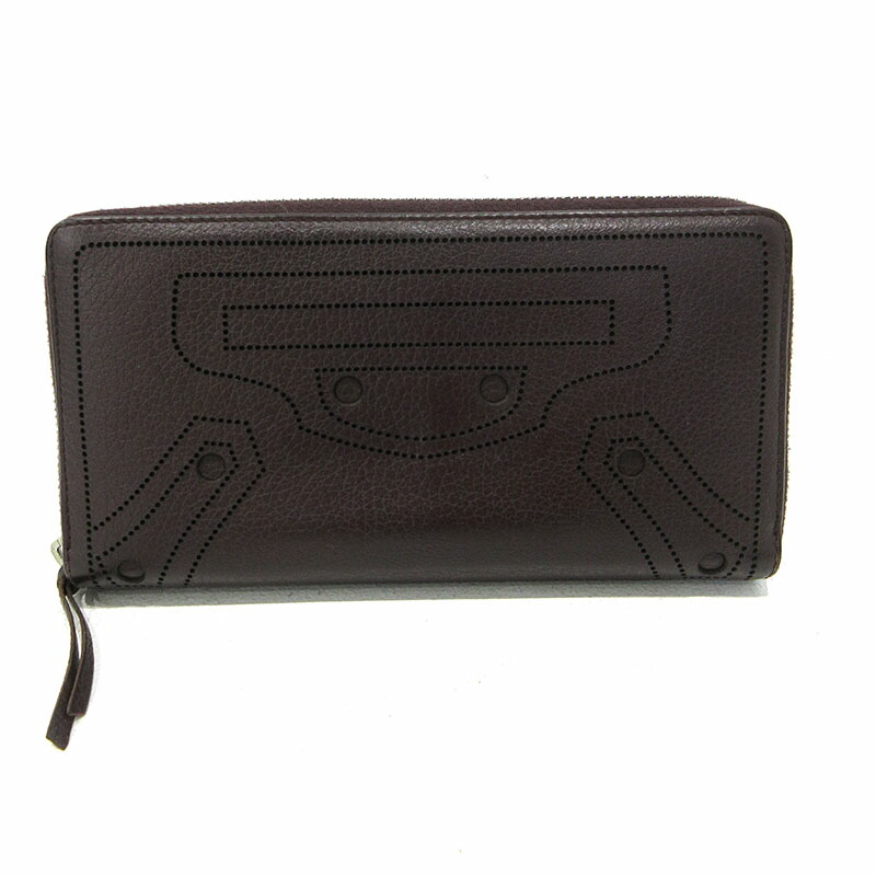 【中古】BALENCIAGA | バレンシアガ コンチネンタル クラシック ラウンドファスナー長財布 443521 ブラウン【三重本店】