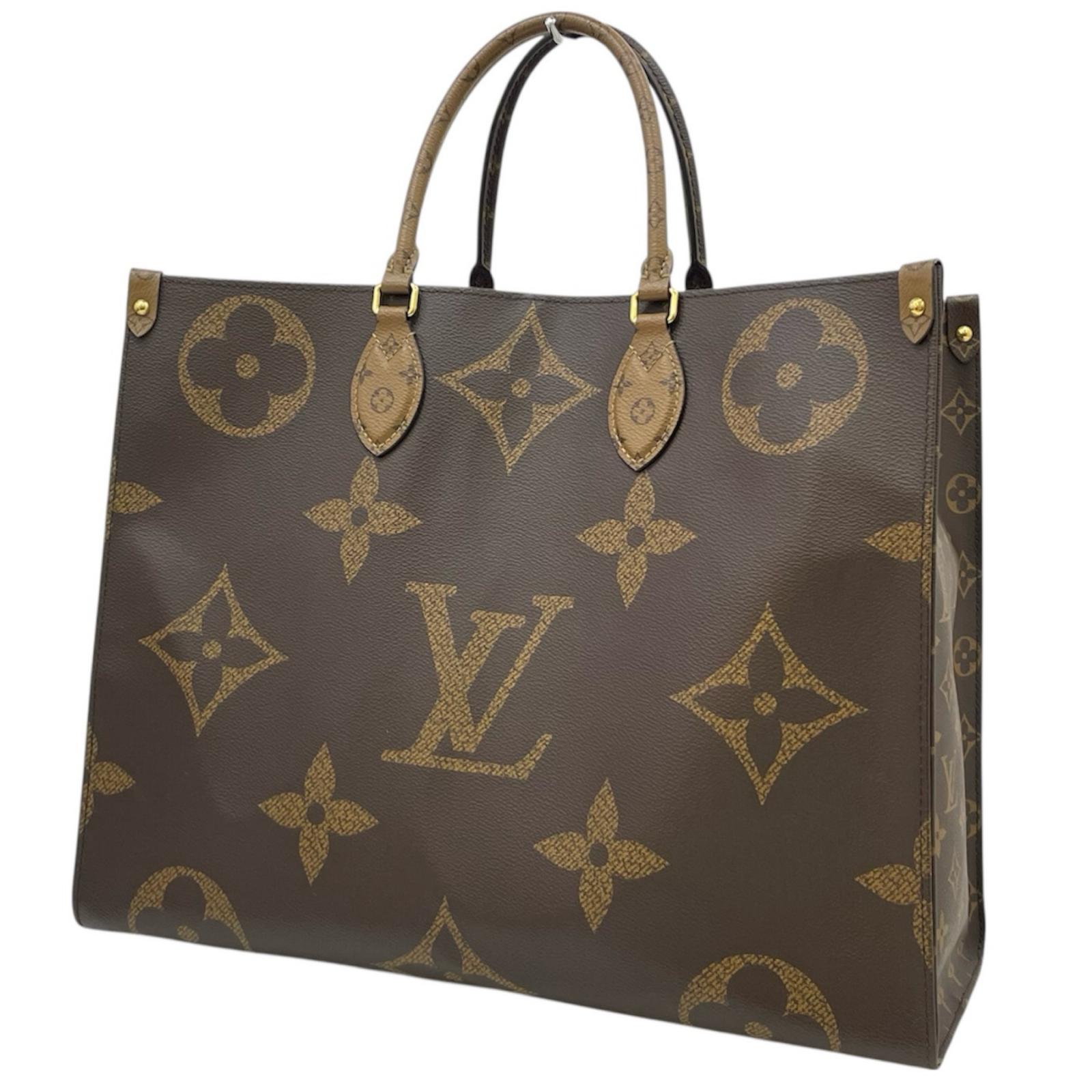 【中古】LOUIS VUITTON | ルイ・ヴィトン オンザゴーGM モノグラム 巨大な生物 逆さま トートバッグ 赤銅色【尾張小牧店】