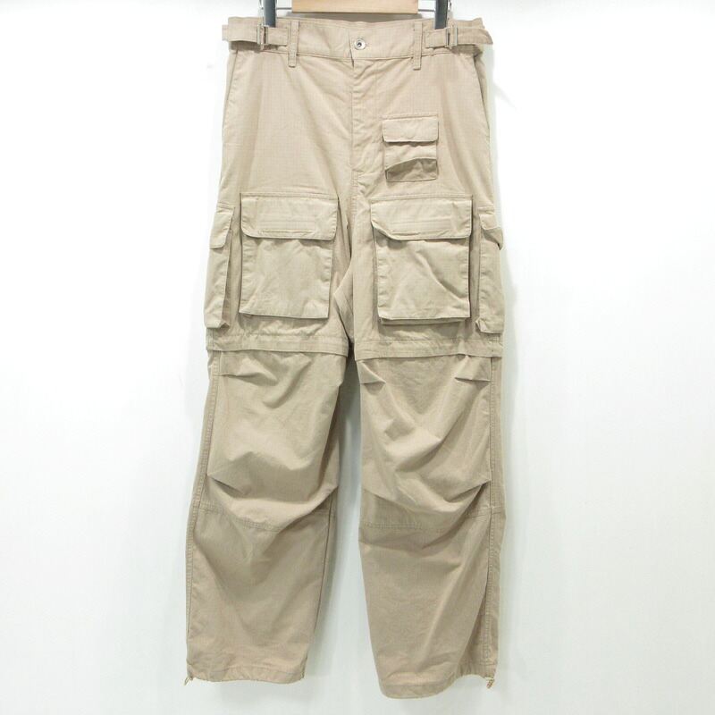 【中古】 PROJECT G/R | プロジェクトジーアール 2WAYカーゴパンツ ハーフパンツ ベージュ サイズ：1【三重本店】