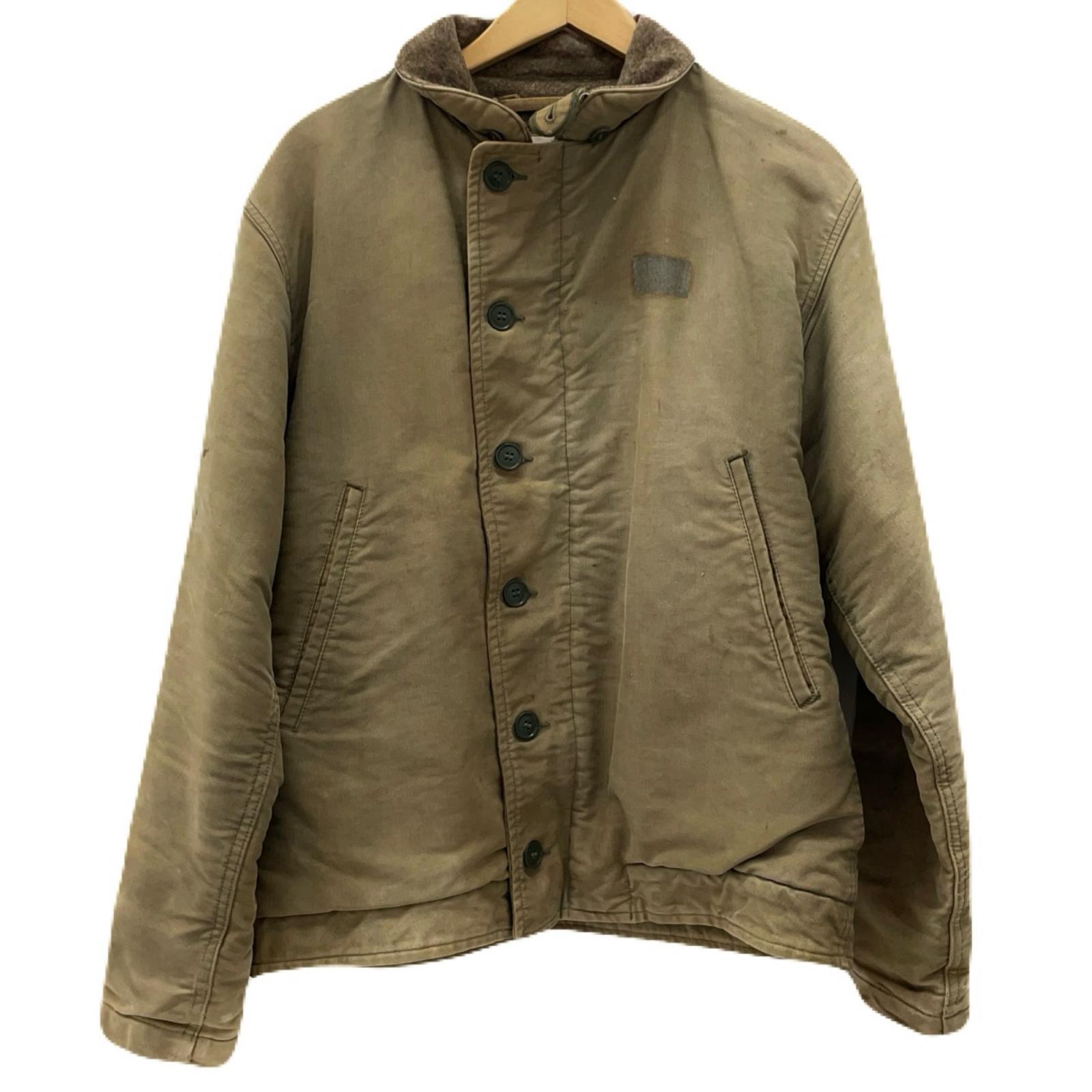 楽天市場】40s US NAVY N-4 Deck Jacket オリーブ 36相当 米軍実物