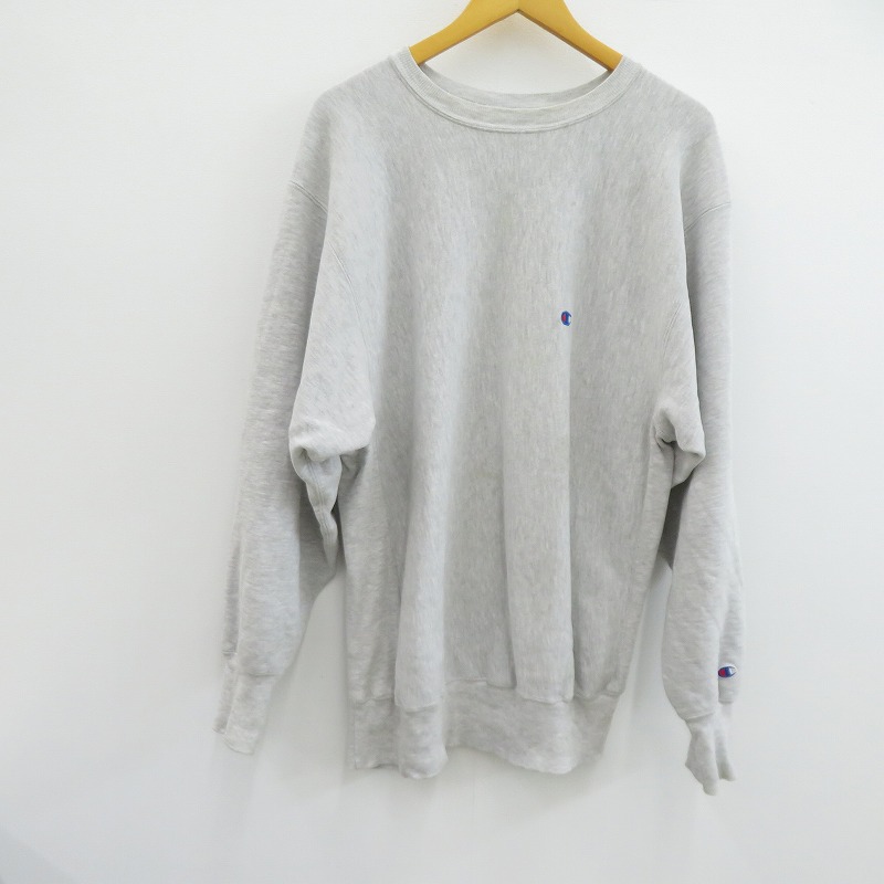 【中古】Champion | はやりっ子 リバースウィーブ 刺しゅう引き船 流汗 薄墨色 大きさ：XXL【瀬戸大橋店】