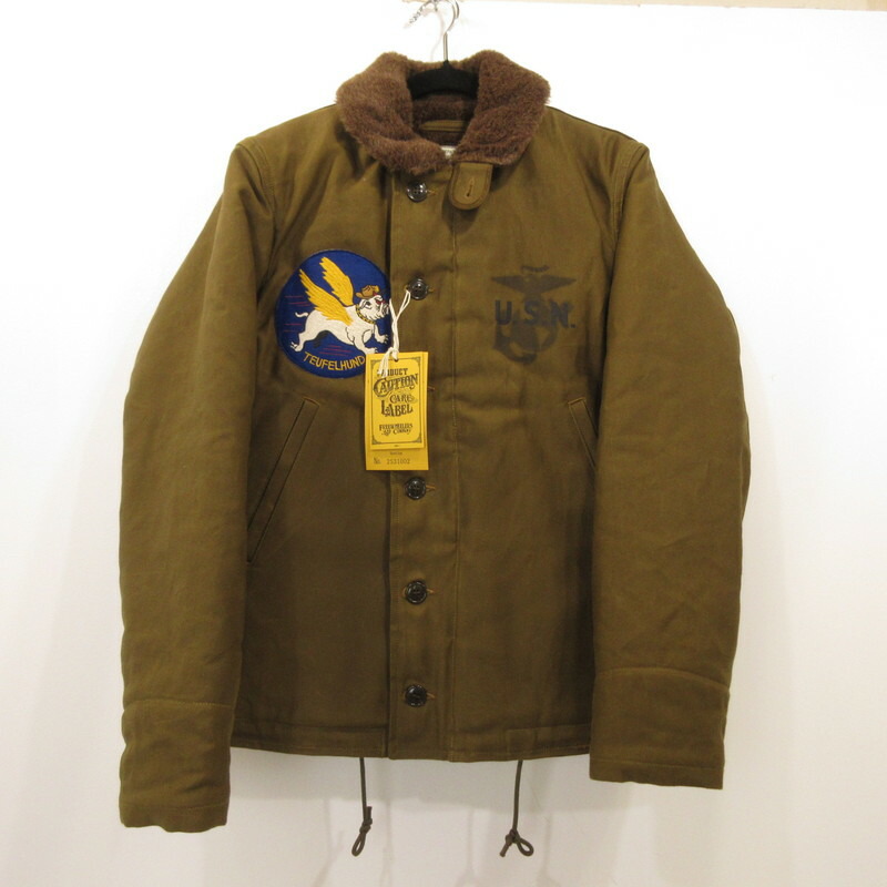 【中古】FREEWHEELERS | フリーホイーラーズ TYPE N-1 TEUFELHUND デッキジャケット 2531002 カーキ サイズ：38【姫路東店】