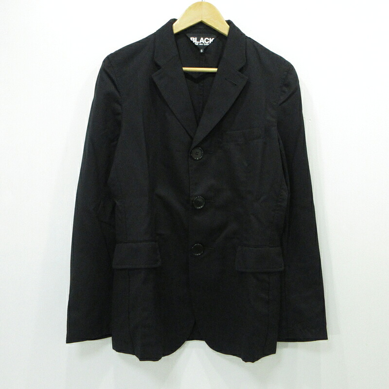 【中古】BLACK COMME des GARCONS | ブラックコムデギャルソン テーラードジャケット 1E-J203 黒いこと 大きさ：S【三重中央局】
