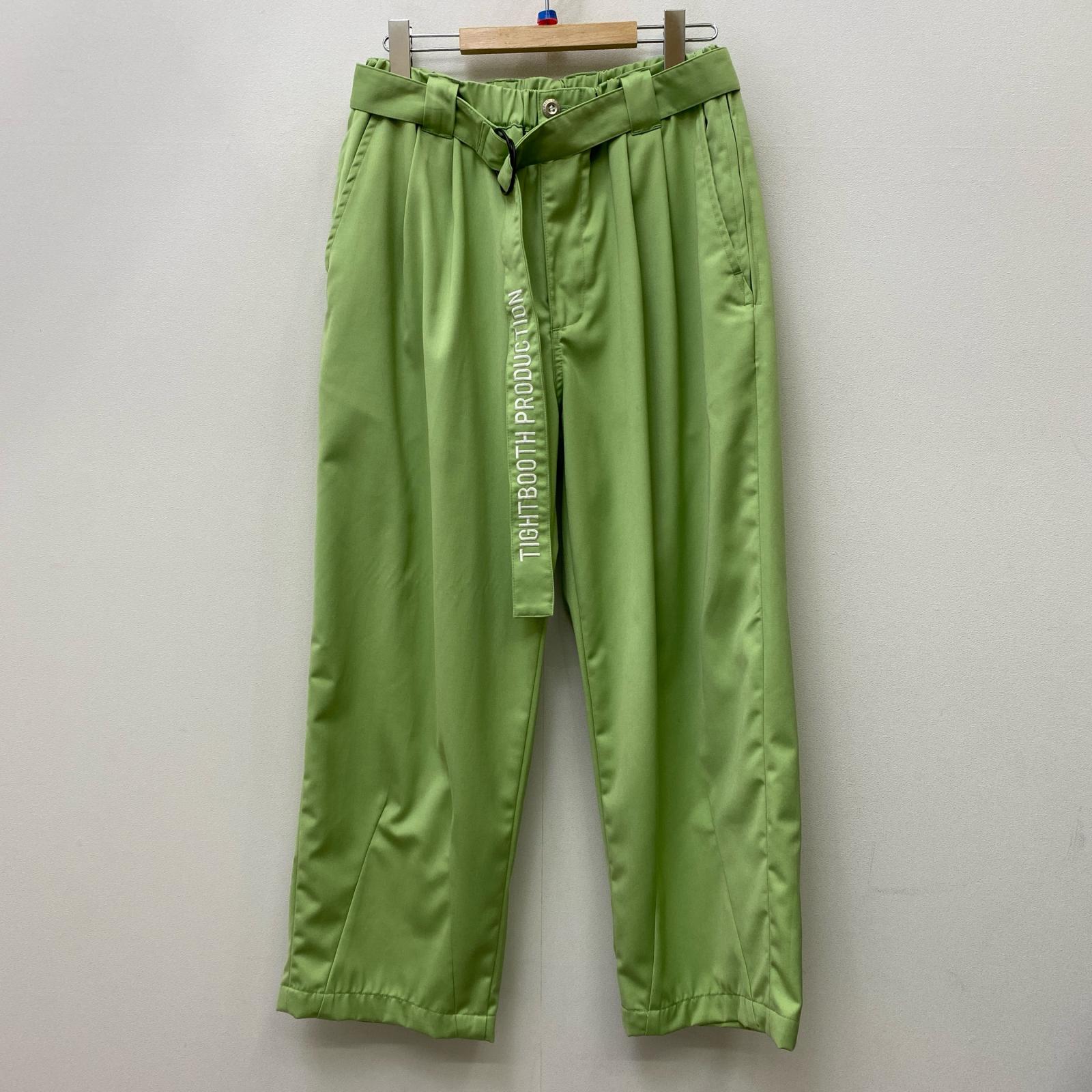 【中古】TIGHTBOOTH PRODUCTION | タイトブースプロダクション BAGGY SLACKS 余分の物ボトムス ライトグリーン 大きさ：M【加古川店】