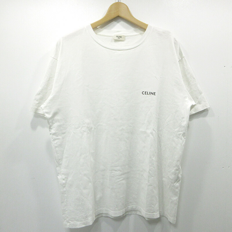 【中古】CELINE | セリーヌ ロゴプリント 半袖Ｔシャツ 2X43C671Q ホワイト サイズ：S【三重本店】