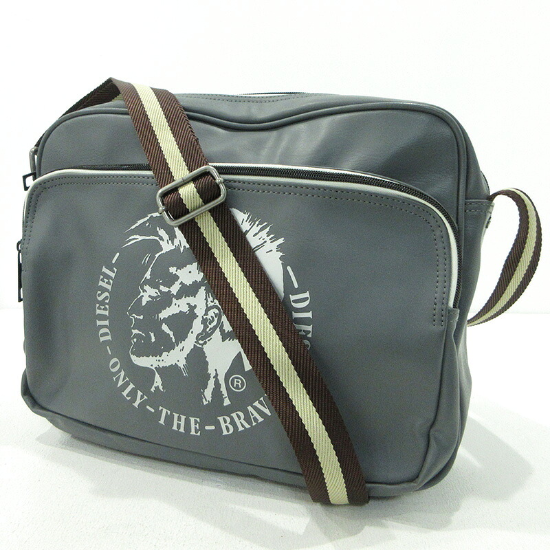 【中古】DIESEL | ディーゼル DIESEL ZIP-D SHOULDER BAG ブレイブマンショルダーバッグ グレー【三重本店】