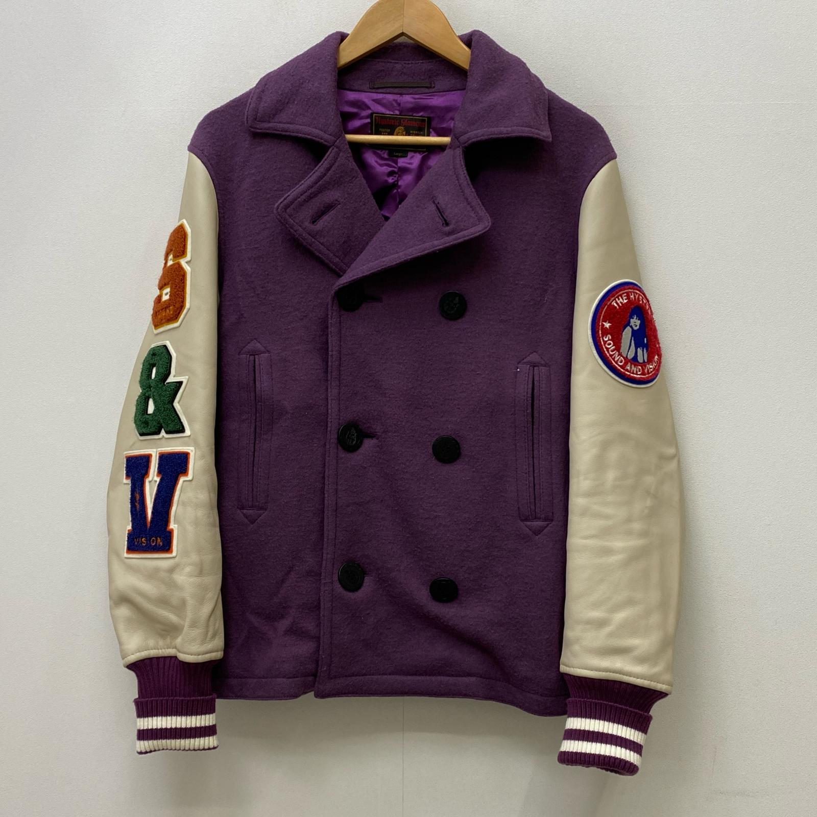 【中古】HYSTERIC GLAMOUR | ヒステリックグラマー SOUND\u0026VISION 紋章付 ピーコート 余分の物アウター パープル【加古川店】