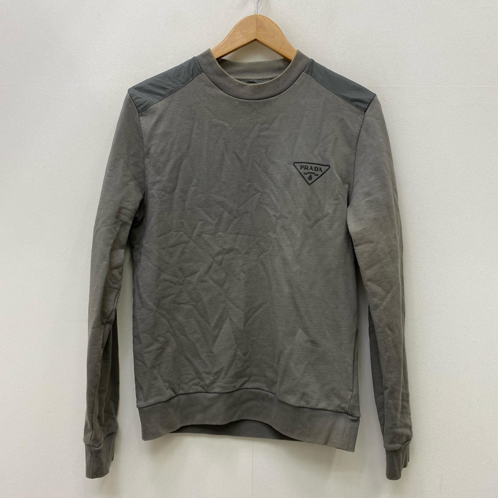 【中古】PRADA | プラダ ﾄﾗｲｱﾝｸﾞﾙﾛｺﾞﾌﾟﾚｰﾄ スウェット UJL21A R212 カーキ サイズ：S【加古川店】