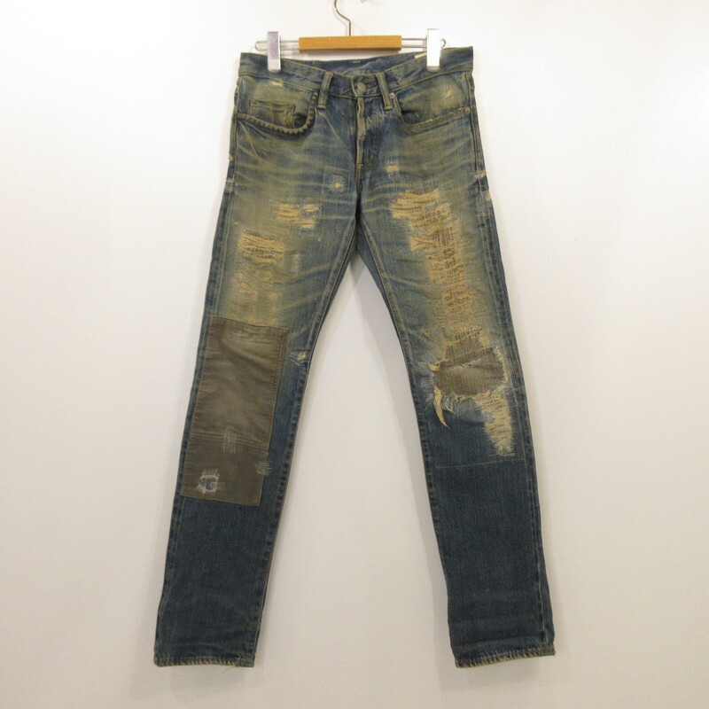 【中古】HYSTERIC GLAMOUR | ヒステリックグラマー デニムパンツ 0202AP01 NOBU加工 ブルー サイズ:28【姫路東店】|お宝市番館