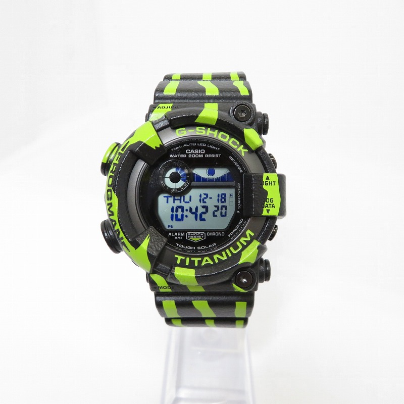 【中古】G-SHOCK | ジーショック MASTER OF G-SEA FROGMAN/ミスジヤドクガエル 腕時計 デジタルソーラー GW-8200TPF-1JR ブラック【瀬戸大橋店】