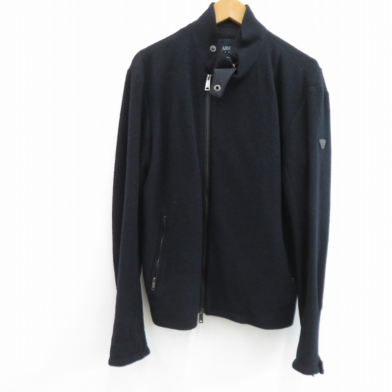 【中古】ARMANI JEANS | アルマーニ・ジーンズ ウールジャケット 6Y6B11 6NQCZ ネイビー サイズ：54【瀬戸大橋店】