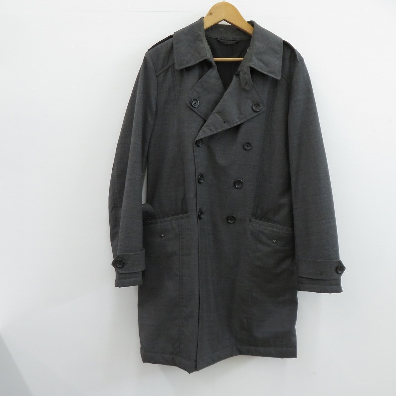 【中古】ARMANI COLLEZIONI | アルマーニコレッツォーニ トレンチコート 薄墨色 大きさ：46【瀬戸大橋店】
