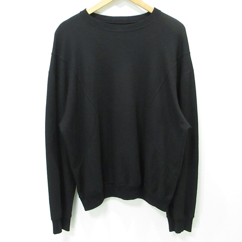 【中古】Jieda | ジエダ SWITCHING WOOL CREW スイッチングウールクルーセーター ウール長袖ニット OLCT16 ブラック サイズ：2【三重本店】