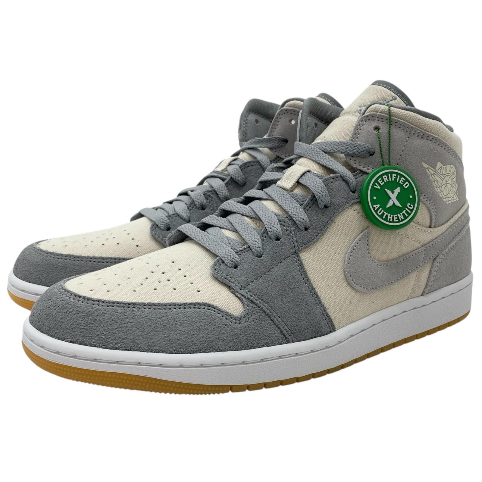【中古】NIKE | ナイキ Air Jordan 1 Mid SE \"Coconut Milk/Particle Grey\"" エアジョーダン1 ミッド SE \""ココナツ牛乳/パーティクル 薄墨色\"" 靴 スニーカー DN4281-100 薄墨色×ベージュ 30糎【尾張小牧店】【専】"