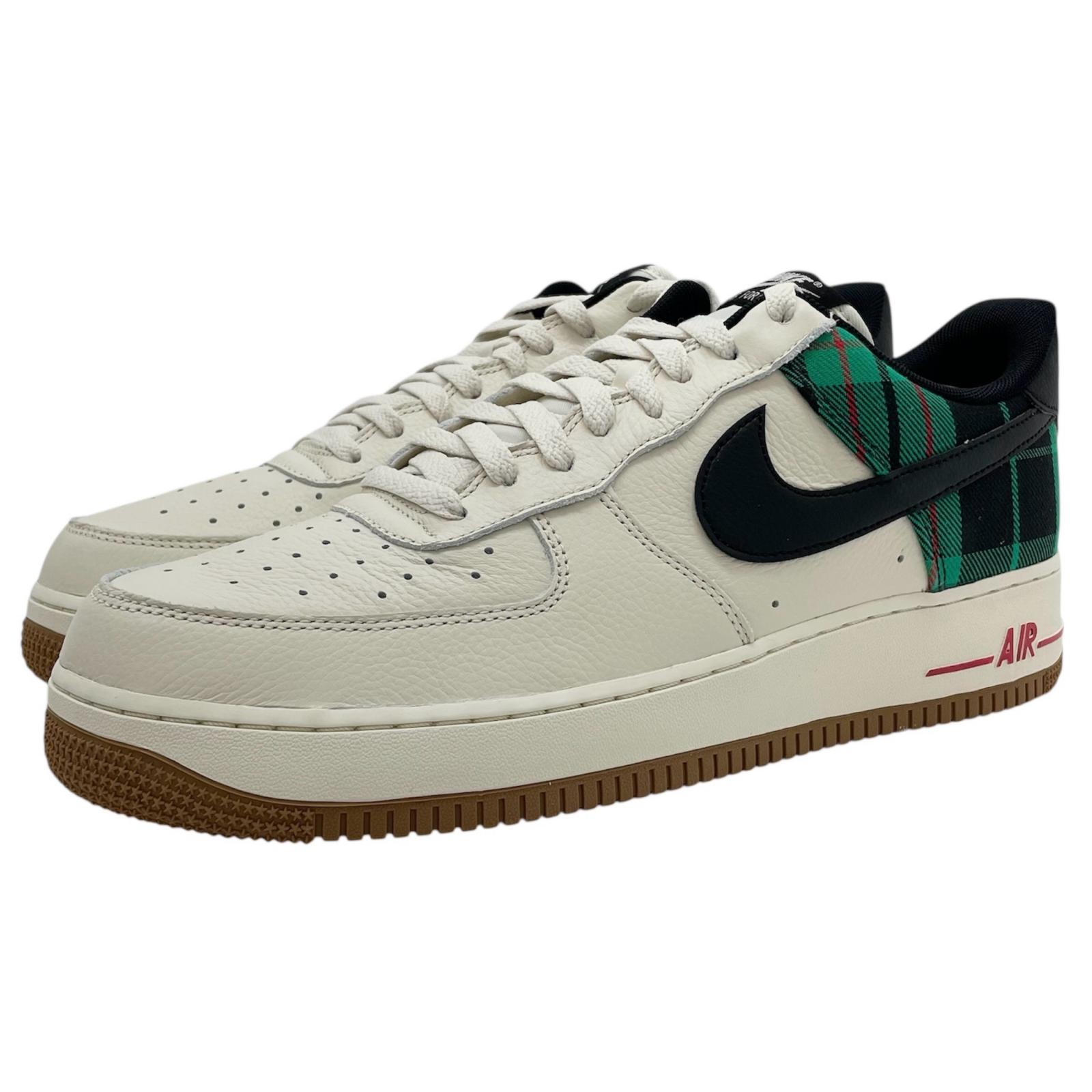 【中古】NIKE | ナイキ Air Force 1 Low Plaid \"Pale Ivory/Black/Stadium Green\"/エアフォース1 ロー プレイド \"ペールアイボリー/ブラック/スタジアムグリーン\" 靴 スニーカー DV0791-100 ホワイト×ブラック×グリーン 30cm【尾張小牧店】【専】