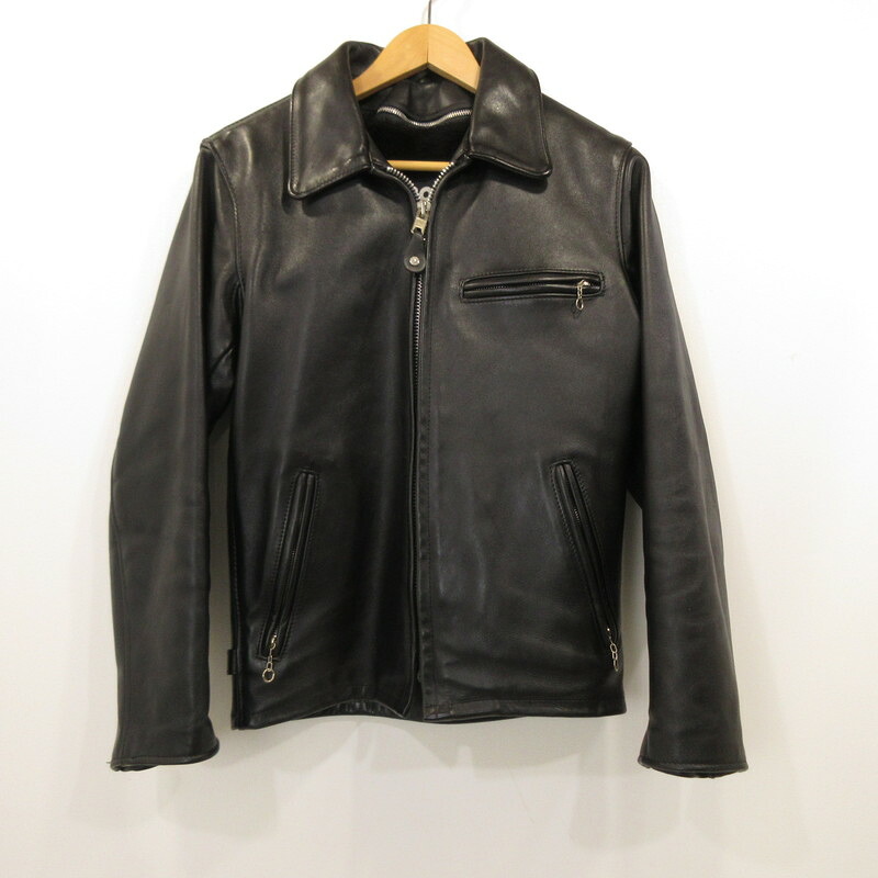 【中古】schott | ショット レザー 643 ブラック サイズ：34【姫路東店】