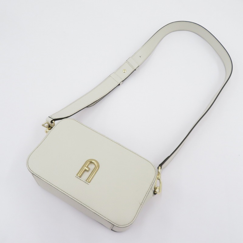 【中古】Furla | フルラ プリムラ ミニ 差し交わす上半身 ショルダーバッグ WB00667 白いこと【瀬戸大橋店】