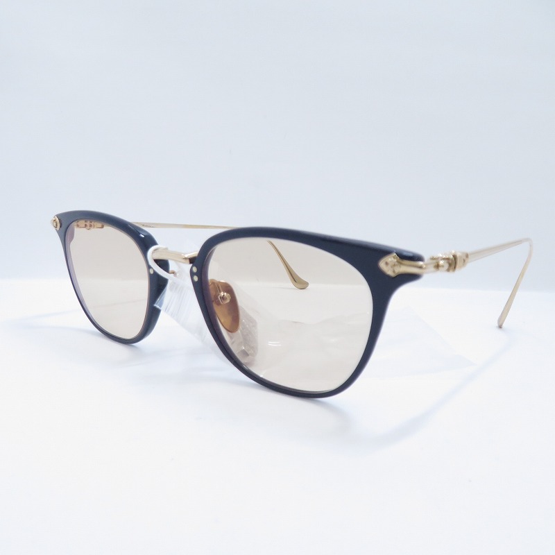 【中古】CHROME HEARTS | クロムハーツ SHAGASS PCK/GP 伊達メガネ - サイズ：51□21-145 ネイビー【瀬戸大橋店】