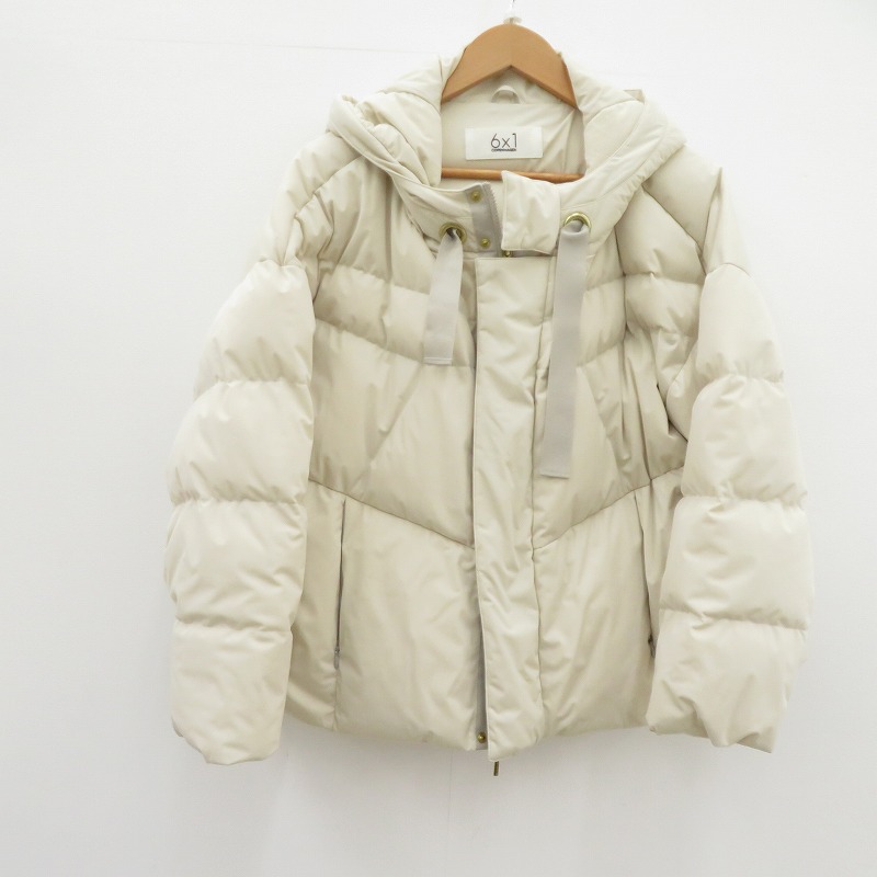 【中古】 6x1 COPENHAGEN COCOON DOWN JACKET 落ちこむ上衣 S06-02-007/準拠集団通貨価値\\99,000- 白いこと 大きさ：1【瀬戸大橋店】